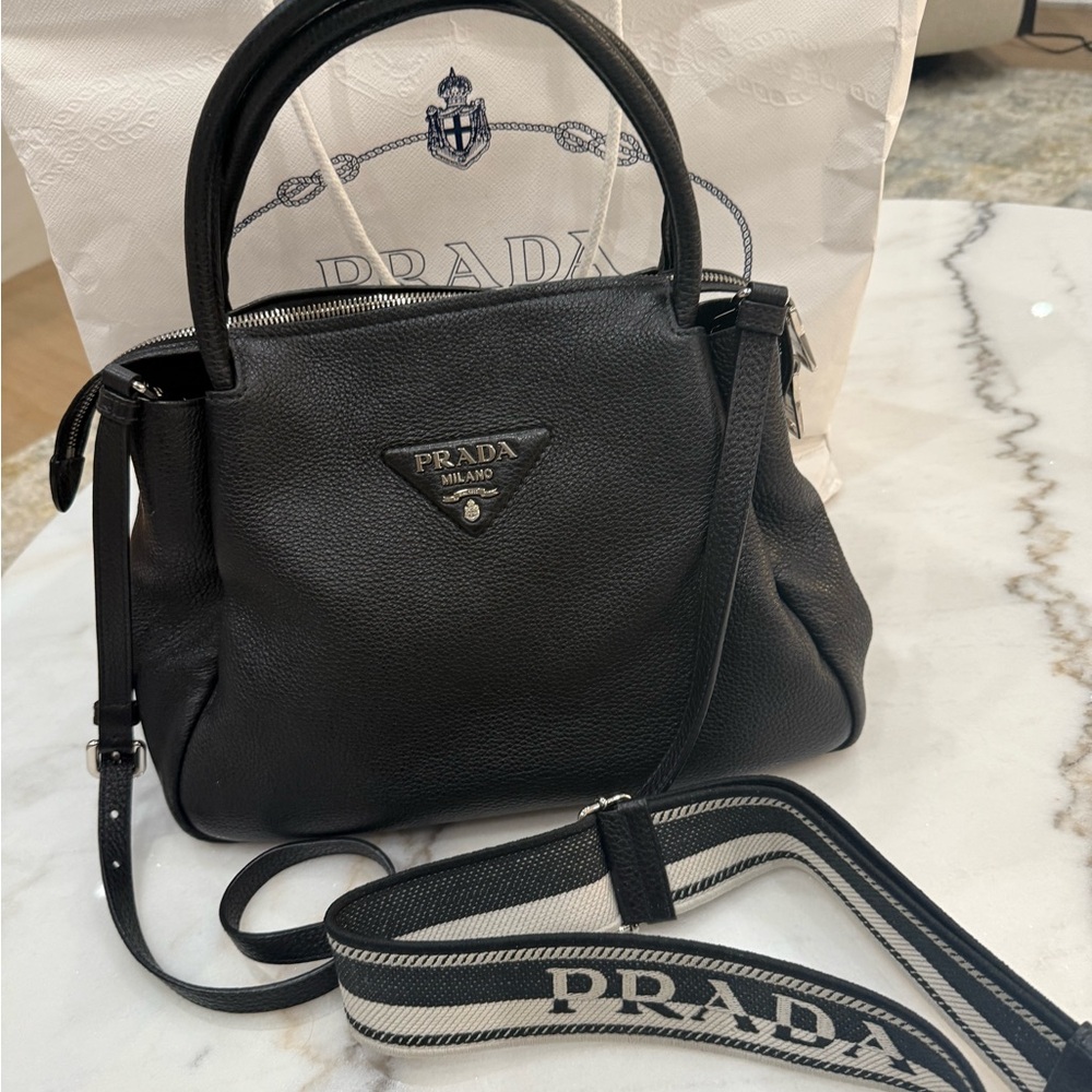 Prada Black Leather Satchel - Picture 7 of 8